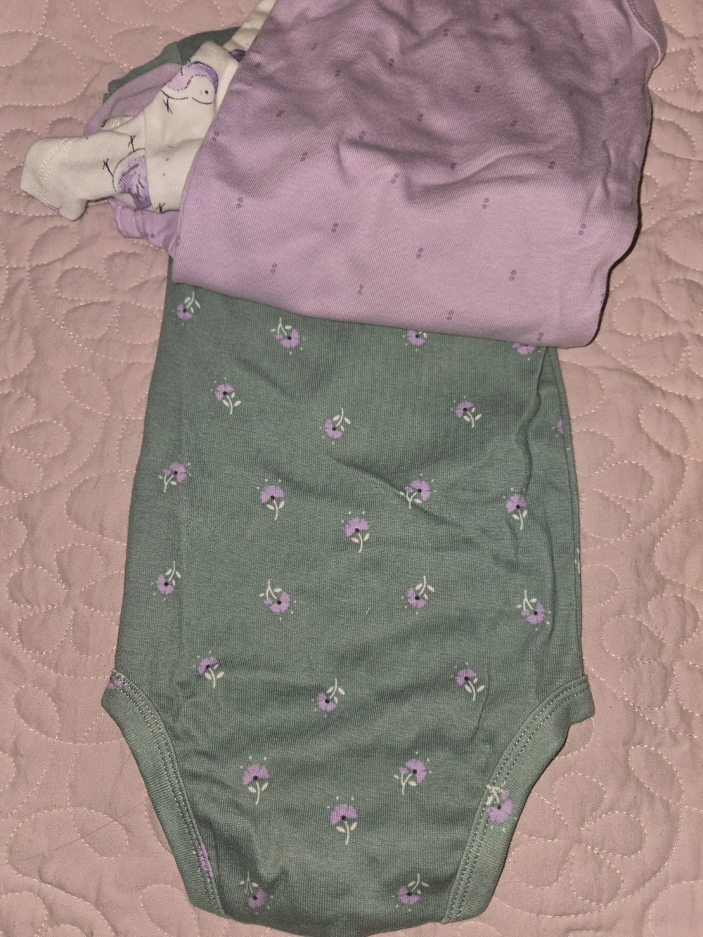 Carter's Purple Green Bodysuit with Matching Pants